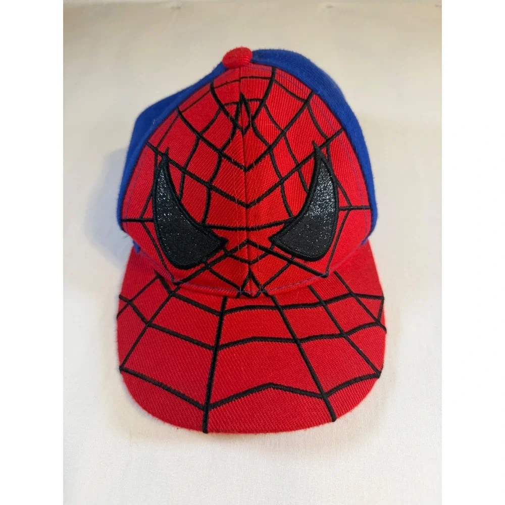 Marvel Spider-Man Boys Red Blue Web Glitter Eye Baseball Cap Hat Adjustable